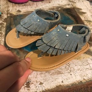 Boho fringe sandals
